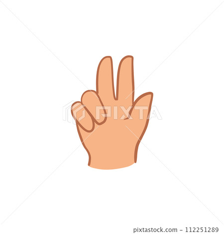 Cartoon hand. Different gesture pointing, attention, fist, thumbs up. Isolated vector illustration Cartoon hand. Different gesture pointing, attention, fist, thumbs up. Isolated vector illustration 112251289