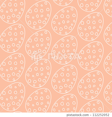 Easter cute cheerful ornament with Easter eggs. Vector illustration. Easter cute cheerful ornament with Easter eggs. Vector illustration. 112252052