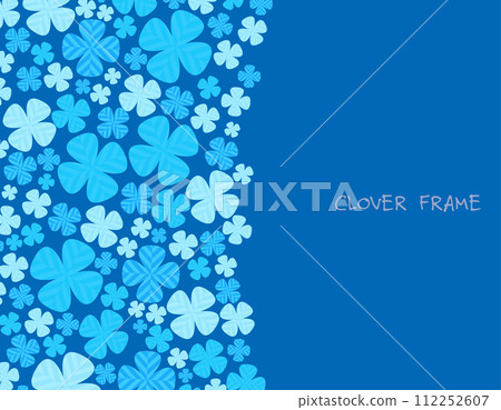 藍色四葉草背景插畫 112252607