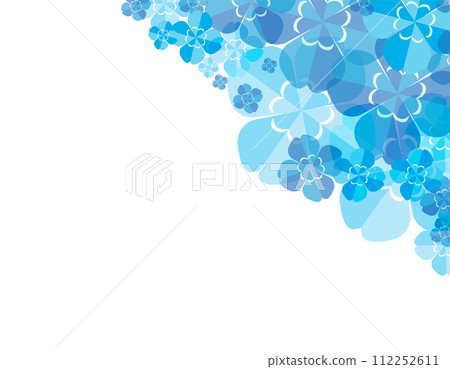 藍色四葉草背景插畫 112252611