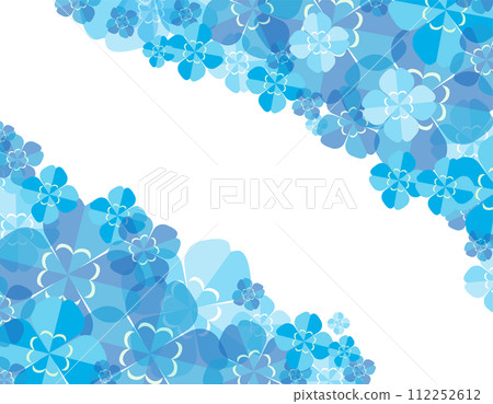 藍色四葉草背景插畫 112252612