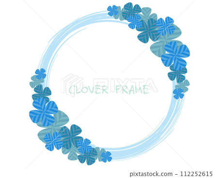 blue four leaf clover background illustration blue four leaf clover background illustration 112252615