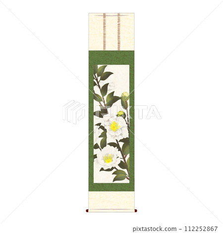 白茶梅花掛軸 白茶梅花掛軸 112252867