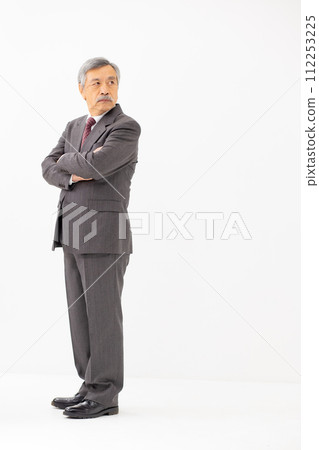 Senior man business portrait arms folded Senior man business portrait arms folded 112253225
