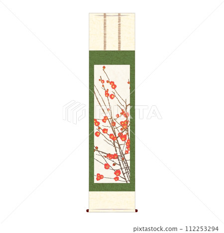 red quince hanging scroll 112253294