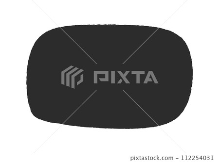 Cute hand-drawn rectangle - design material for frames and decorations - black 112254031