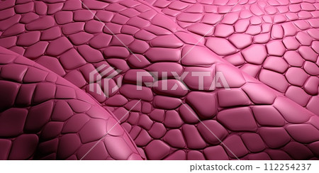 Alligator leather texture in red pink. Textured backgrouds and backdrops. Ai Generative illustration Alligator leather texture in red pink. Textured backgrouds and backdrops. Ai Generative illustration 112254237