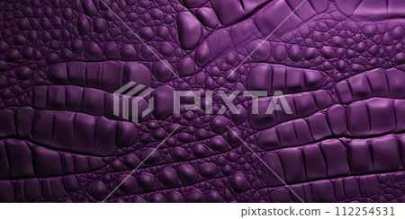Alligator leather texture in purple color. Textured backgrouds and backdrops. Ai Generative illustration Alligator leather texture in purple color. Textured backgrouds and backdrops. Ai Generative illustration 112254531