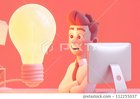 大燈泡與商人-2“AI生成圖像” 112255037