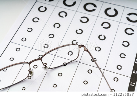 Glasses and eyesight test chart Glasses and eyesight test chart 112255857