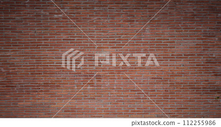 Texture of the wall of thin long red bricks Texture of the wall of thin long red bricks 112255986