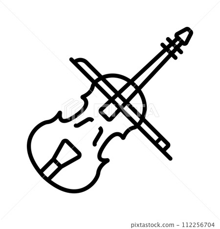 violin icon vector 112256704