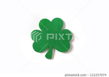 St. Patrick's day clover leave isolated on white . St. Patrick's day clover leave isolated on white . 112257074