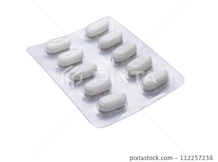 Medical drug, pills in package. Medical drug, pills in package. 112257238