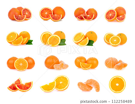blood orange,tangerine isolated on white background 112258489