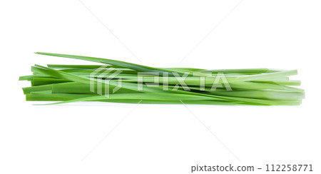 Garlic chives isolated on white background 112258771