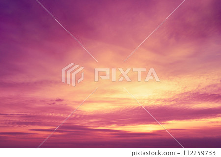 Colorful cloudy sky at sunset 112259733
