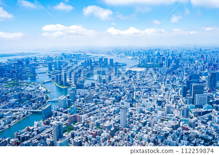Tokyo city center aerial photo 112259874