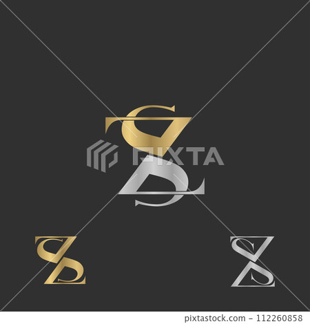 ZS or SZ logo and icon design 112260858
