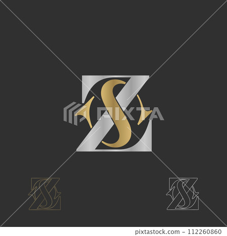 ZS or SZ logo and icon design 112260860