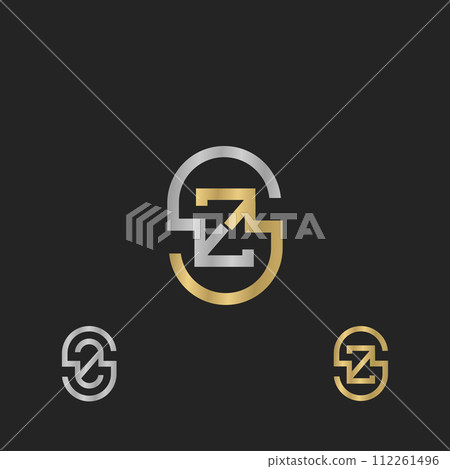 ZS or SZ logo and icon design 112261496