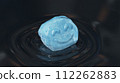 Ice floats and melts in a spring puddle. 3d render, 3d illustration. 112262883
