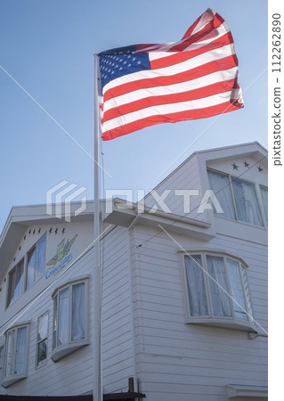 Fussa Base Side Street, a street with an American atmosphere, Fussa City, Tokyo 112262890