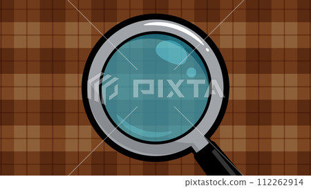 Checkered pattern and magnifying glass background inspired by a detective_16:9 Checkered pattern and magnifying glass background inspired by a detective_16:9 112262914