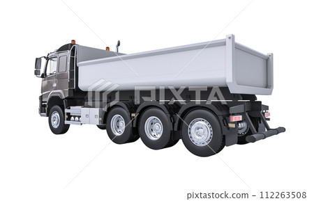 Modern dump truck isolated on white 112263508