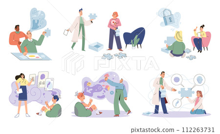 Talk therapy vector illustration. Consultation with mental health professionals offers valuable insights and strategies for overcoming obstacles Psychiatry integrates medication and talk therapy Talk therapy vector illustration. Consultation with mental health professionals offers valuable insights and strategies for overcoming obstacles Psychiatry integrates medication and talk therapy 112263731