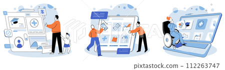 Scholarship vector illustration. Learning is investment, and scholarships are portfolios diversifying intellectual wealth Scholarships are keystones, supporting arches academic achievement 112263747