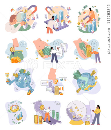 Global economy vector illustration. Accounting practices play pivotal role in ensuring transparency in global financial enterprises Globalisation creates climate where businesses can thrive Global economy vector illustration. Accounting practices play pivotal role in ensuring transparency in global financial enterprises Globalisation creates climate where businesses can thrive 112263843