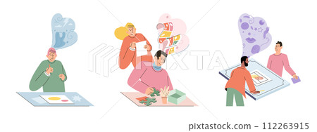 Talk therapy vector illustration. Talk therapy is recognized and effective treatment option for various mental health conditions Active listening is core skill employed by therapists 112263915