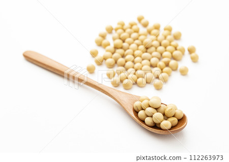 在白色背景的大豆 在白色背景的大豆 112263973
