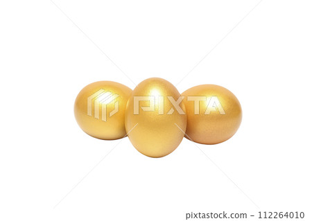 PNG, Golden eggs , isolated on white background 112264010