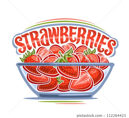 Vector Strawberry Bowl Vector Strawberry Bowl 112264423