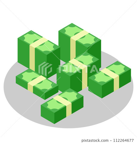 Flat icon of Stacks of banknotes Vector. Flat icon of Stacks of banknotes Vector. 112264677