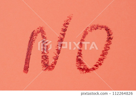The word no is written on a red background The word no is written on a red background 112264826