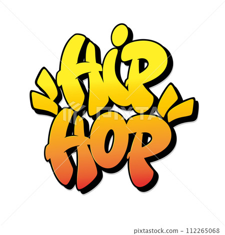 Hip Hop font in old school graffiti style. Vector illustration. Hip Hop font in old school graffiti style. Vector illustration. 112265068