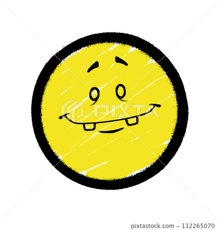 Graffiti emoticon. Smiling face painted spray paint. Vector illustration Graffiti emoticon. Smiling face painted spray paint. Vector illustration 112265070