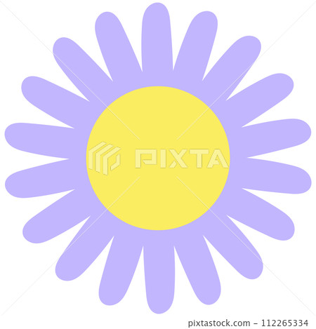 hello spring hand drawn abstract nordic flower symbol object daisy 112265334