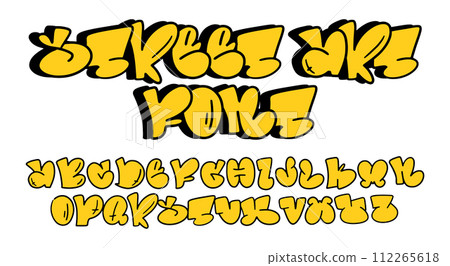 Graffiti vector font. 112265618
