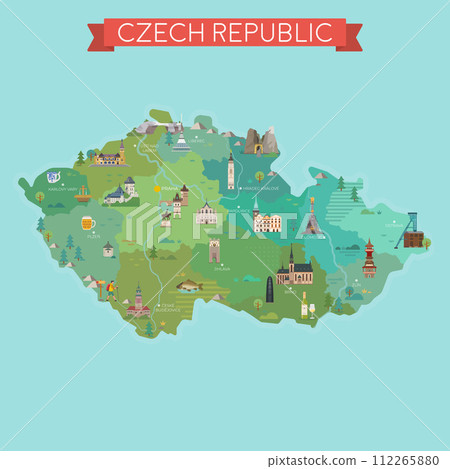 Map of Czech Republic 112265880
