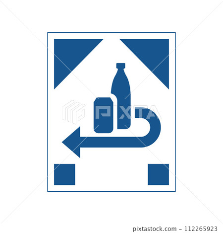 Bottle recycling icon. Bottle recycling icon. 112265923