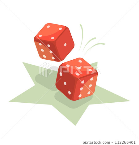 3D Isometric Flat Icon of Dice 3D Isometric Flat Icon of Dice 112266401