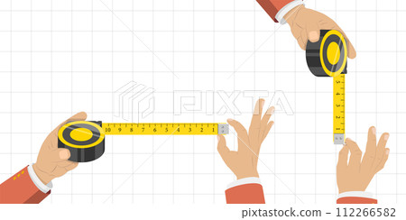 3D Isometric Flat Conceptual Illustration of Measuring Tape 3D Isometric Flat Conceptual Illustration of Measuring Tape 112266582