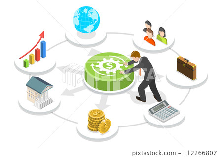 3D Isometric Flat Conceptual Illustration of Fintech 3D Isometric Flat Conceptual Illustration of Fintech 112266807