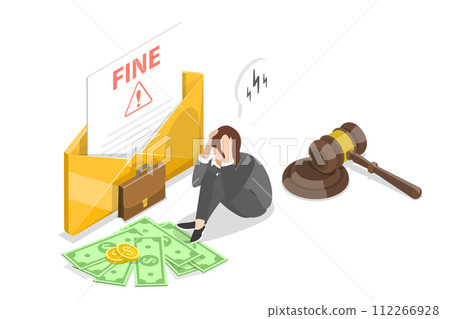 3D Isometric Flat Conceptual Illustration of Fine 3D Isometric Flat Conceptual Illustration of Fine 112266928
