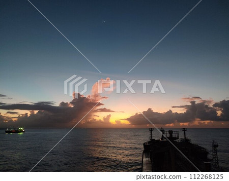 Dominican Republic, Beautiful Sunrise in sea. Dominican Republic, Beautiful Sunrise in sea. 112268125