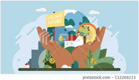 Climate change. Save the planet. Our future. Choose renewable resources to play role in combating climate change Celebrate World Environment Day by supporting eco-friendly initiatives Climate change. Save the planet. Our future. Choose renewable resources to play role in combating climate change Celebrate World Environment Day by supporting eco-friendly initiatives 112268213